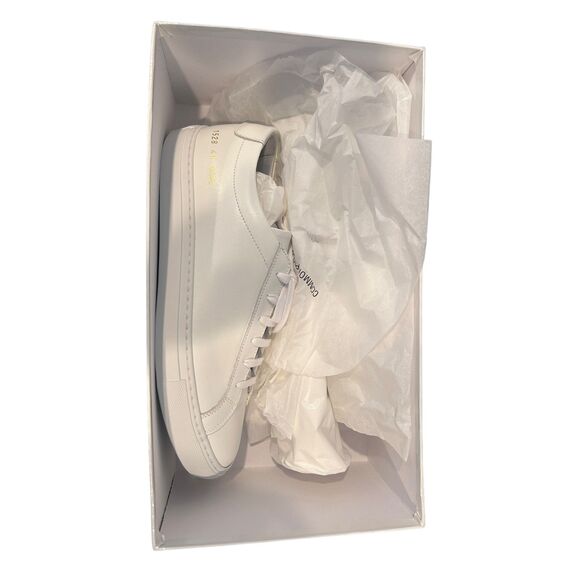 Common Projects Men's White Achilles 40 ( US 7.5) Low-Top Sneakers Shoes NIB - Picture 3 of 8